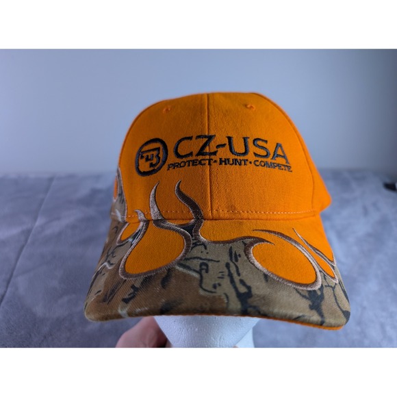 CZ-USA Other - CZ-USA Firearms Manufacturer Protect Hunt Compete Blaze Orange Camo Flame Cap
